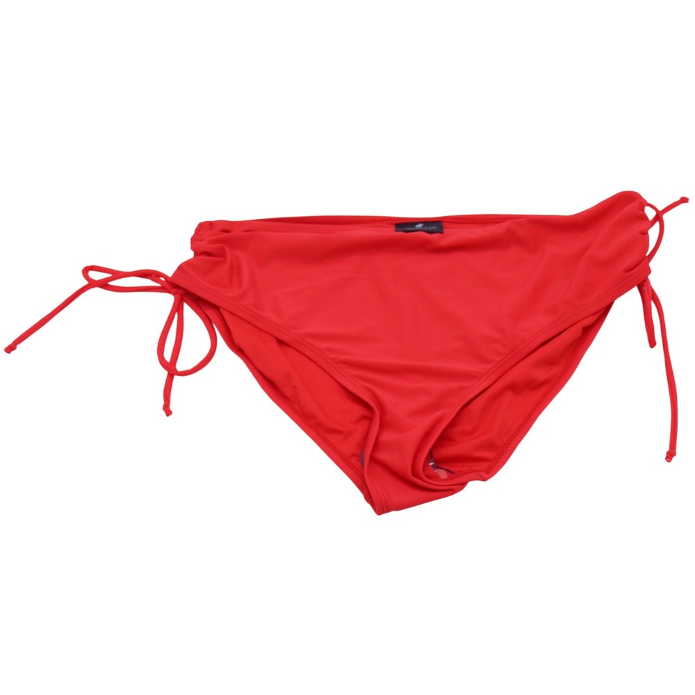 Caribbean Joe Swim Bottoms Womens 14 RL2CS69 Coral Side Tie NEW